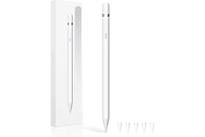 LPUNCD Pencil 1 Generazione 4-20 Min Carica Rapida USB-C, Magnetico Penna per iPad con Rifiuto Palmo & Inclinazione Sensibilità, Professionale Pen per iPad 6-10, Air 3-5, Mini 5-6, Pro 11" 1-4, 12" 3-6