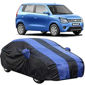 The Autostory 190 Taffeta Water Resistant Car Body Cover Compatible with Maruti Wagonr/Wagon r (2019 Onwards) with Mirror Pockets (Royal/Navy Blue)