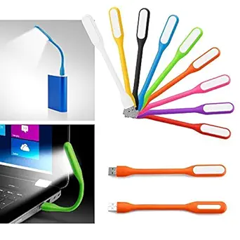 ShopyBucket Flexible Adjustable LED USB Night light Book lamp For Laptops Notebook Mobile Power Charger Camping Book Reading Bulb Nightlight(Pack Of 10-Colors May Vary)