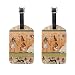 Produktbild COOSUN Ägypten Kofferanhänger Reise Labels Tag-Namenskartenhalter für Gepäck Koffer Tasche Rucksäcke, 2 PCS Mittel mehrfarbig