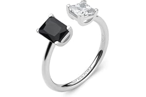 Brosway Anello Collezione Fancy in Argento 925/1000 rodiato e con zirconi cubici Neri,di Misura 14 Trendy cod. FMB10