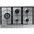 Samsung 5 Burner Gas Hob NA75D3030AS/EU with Cast Iron Grates, Stainless Steel