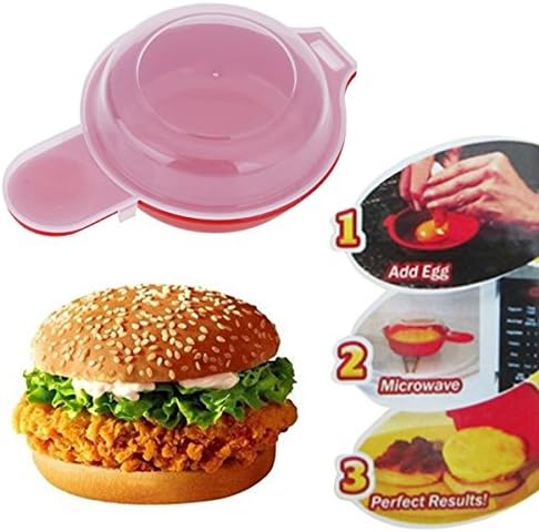 Jeval Easy Eggwich Innovative Microwave Egg Cooker Perfect Eggs for Muffins, Biscuits, Bagels (Set of 2)