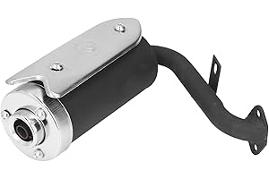 HOZEE Motorrad Auspuff Schalldämpfer, Metalllegierung Roller Auspuffrohr für 43cc 49cc Quad ATV Mini Bikes