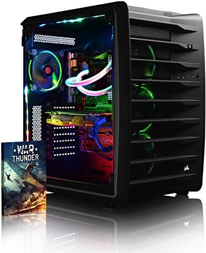 VIBOX Spectrum GS570-89 Gaming PC Computer with War Thunder Game Voucher (4.0GHz Intel i3 Quad-Core Processor, ASUS Strix GeForce GTX 1070 Graphics Card, 32GB DDR4 RAM, 960GB SSD, No Operating System)