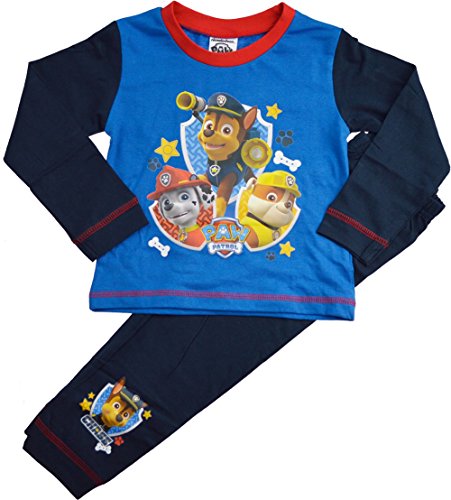 Boys Paw Patrol Chase Marshall Rubble 100% Cotton Pyjamas Long PJ Set