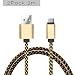 Produktbild Telckabel Micro USB Kabel, Nylon umflochentenes Datenkabel Ladekabel [2m 2er Pack] Verbindungskabel für alle Android Apparaten Samsung Galaxy Sony Blackberry Huawei, Gold