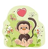 Kinder Stühle Tisch Kindersitzgruppe Kinderstühle massiv Holz Tiere Affe grün Größe 2 Stühle - 6