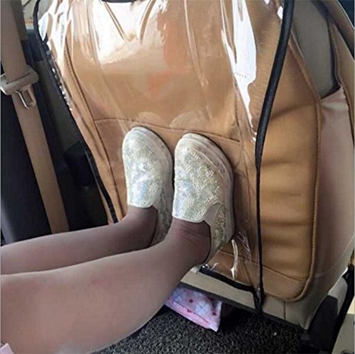 Autositz Rückenschutz Schutz Autositz Rückenlehne Kinder Anti-schmutzig Auto Träger Auto-Sitz Rückseiten-Schutz-Abdeckung Transparent Abnehmbare Hängen Auflage Car Seat Cover Kick Matte für Kids Babys Dogs - 5
