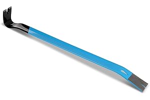 OX TOOLS OX Pro Handy Bar 21" / 533mm, Heavy-Duty Forged Steel Pry Bar with Bevelled Nail Slots, Extra-Wide Blade for Reduced Surface Damage, High Leverage Tool for Prying, Lifting & Demolition, OX-P095221