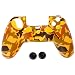 Produktbild Jiamins 3-in-1 Anti-Rutsch-Camouflage Weichen Silikon Hülle Case + 2 Thumbsticks Griffe für 4 PS4 Pro Slim Controller (3#: Brass Ton)