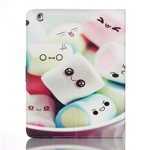 iPad Air 2 Lederhülle – Felfy Slim Full Body Cute Cartoon Sweet Candy Funny Eyes Muster PU Case Cover Etui Schutz Hülle Tasche für iPad Air 2 iPad 6 + 1x Koala Anti Stöpsel + 1x Silber Stylus - 6