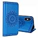 Produktbild für Smartphone Apple iPhone X/iPhone XS Hülle, Leder Tasche für Apple iPhone X/iPhone XS (5.8 Zoll) 2018 Flip Cover Handyhülle Bookstyle mit Magnet Kartenfächer Standfunktion #9 (4)