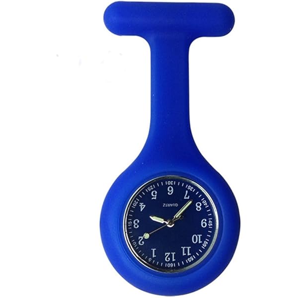 SibyTech Schwesternuhr Ansteckuhr - Silikon Mit Clip, Leuchtzeiger