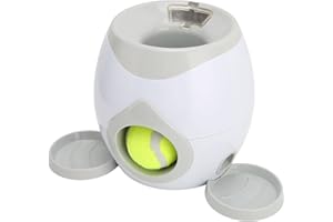 FANSHENG Lanciapalle per Cani, Lanciatore Automatico di Palline per Cani con 2 Tennis per L'sddestramento dei Cani, Macchina per Il Recupero Interattivo per Cani di Piccola E Grande Taglia