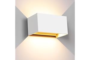 Kingwei 20W Apliques Pared Interior/Exterior 3000K Blanco Cálido Moderno Apliques Pared Led Ángulo de Haz Ajustable Apliques Parede IP65 Impermeabil