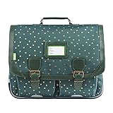 Umweltfreundliches Reach-Standard. Verstärkungen in den Ecken und unter dem Schulranzen. Wasserfestes Material. Spezielle Tasche mit Lineal.