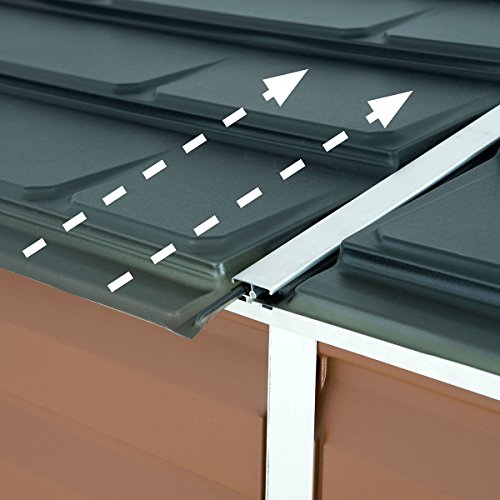 SkyLight Anlehn-Gartenschuppen 4×6, grau - 7