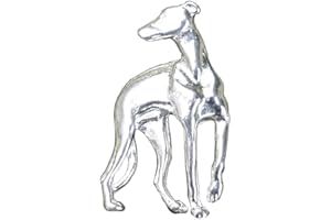 WILLIAM STURT FINE PEWTER William Sturt - Broche de galgo, hecho a mano en peltre fino, Peltre