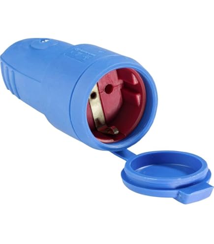 AS Schwabe 60415 Fiche électrique Femelle Avec Terre Caoutchouc 230 V Noir IP44 | Leroy Merlin