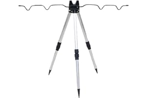 Kixolazr Support de Canne à Pêche en Aluminium - Trépied Rétractable