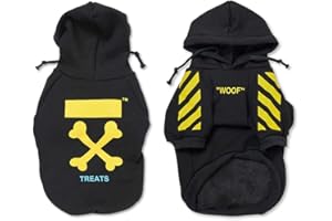 ENGEL WEMANG Cappotto per cani di piccola taglia, felpa con cappuccio, cappotto invernale per cani, giacca per cani, adatto per Schnauzer, Corgi, Bulldog francese, Teddy, ecc. giallo, XXL