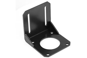 ViaGasaFamido Stepper Motor Mounting Bracket, Stainless Steel Black Holder Rack Compatible with 57 NEMA23 Stepper Motor for 3D Printer(Screws are not Included)