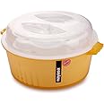 Nayasa Plastic Microwave Safe 4 in 1 Steam Idli Maker | Makes 12 idlis | Microwave Dhokla Maker | Vegetable Steamer | 27 cm X 24.5 cm X 13 cm | Orange