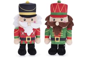 UKToyworld Nutcracker Set of 2 Christmas Soft Toy 12" Nut Cracker Xmas Plush