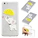 Produktbild Yiizy handyhülle für iPhone 6s Plus Schale, Elephant Regenschirm Ultra Slim Transparent Handy Taschen Schutzhülle Anti-Kratzer Weich TPU Silikon Cover Flexibel Gummi Kristall Langlebig Handy hüllen