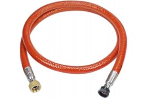 HOME EQUIPEMENT Flexible inox gaz butane 1.50 m à vie pour Barbecue,Cuisiniere, Plancha,Plaque de cuisson 21252150 pour Cuisinière