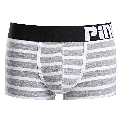 Underwear Sunday77 Men's Boxer Striped Plus Size Cotton Patchwork Hipster Briefs Cozy Comfortable Underpants Pants Boardshorts