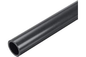 QUARKZMAN 2Pcs Tube PVC Rigide Rond 25.6mm ID 32mm OD 30 cm de Long Haute Résistance pour Tuyau d'Eau, Aquarium, Réservoir à Poissons, Serre de Jardin, Gris Foncé