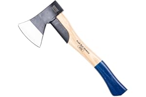 GERMANIA QUALITÄTSWERKZEUGE Germania Beil 600 g 32 cm lang mit Hickorystiel & Stielschutz/polierter Spaltkopf