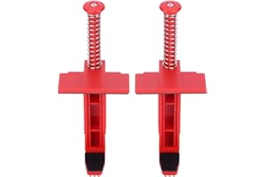 GAESHOW 2 Piezas Ladrillo Línea Clips Line Runners, Cajón Herramienta de Medición de Albañilería Nivelación, Herramienta de Medición de Nivelación, Tirador de Cables, Mampostería (Rojo)