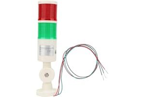 JECTSE DC24V Luce di segnalazione industriale,colonna LED Allarme rotonda Torre di segnalazione,spia di segnalazione rosso verde,pieghevole macchina CNC Indicatore allarme