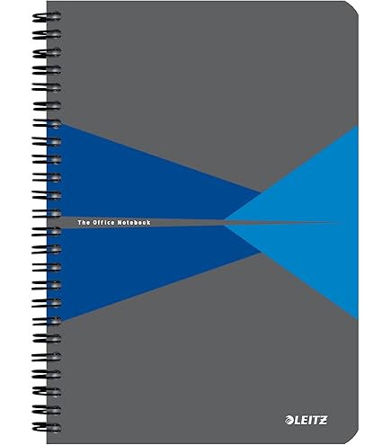 Notitieboek Leitz Office A5 lijn 180 pagina's 80gr grijs grijs