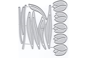 DzIxY Beautiful Tulip Flower Metal Cutting Dies for Card Making Kit Embossing Paper Die Cuts Scrapbook Machine Stencils Storage Pockets Supplies