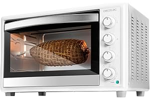 Cecotec Four à Convection de Table 46 Litres Bake&Toast 4600 White Gyro, 2000 W, Lumière Intérieure, 12 Fonctions, Température jusqu’à 230º, Porte Double Vitrage, Inclus Tournebroche