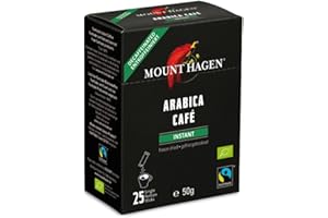 Mount Hagen Bio FT Naturland Instant Kaffee Sticks, 25x2g, entkoffeiniert