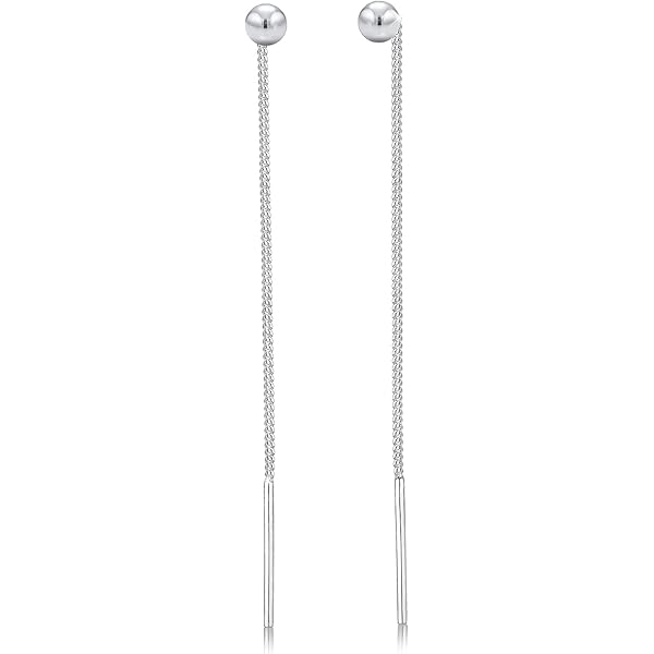 Boucles D'oreilles Pendantes Argent Massif 925 - Bijoux Femme - Modèle Boules Chute