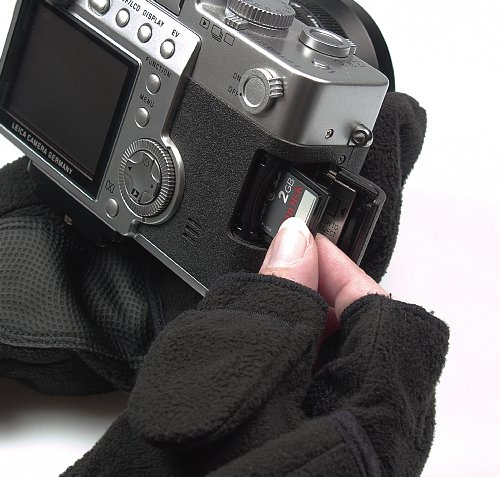 Kaiser Fotohandschuhe schwarz Größe M - 3