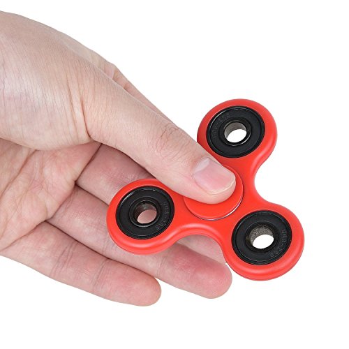 Tri Fidget Hand Finger Spinner 1-3 Mins Spins Non-3D Printed - Finger Toy (Red) Tri Fidget Hand Finger Spinner 1-3 Mins Spins Non-3D Printed - Finger Toy (Red)