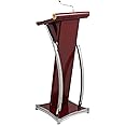 CCNOS Heavy-Duty with Mic Podium Lectern Stand usefull for conferences, seminars, schools, colleges, and universities and public events (Rose Wood & Steel with mic) Office by OEM 2yrs warranty