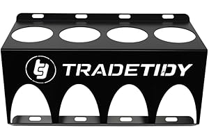 Tradetidy Support de bombe aérosol - Idéal pour camionnettes, garages, ateliers - Fabriqué en acier (noir)