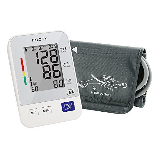 Preisvergleich Produktbild Hylogy Oberarm Blutdruckmessgerät Automatische Digital Armmanschette 2 * 90 Speicherplätze