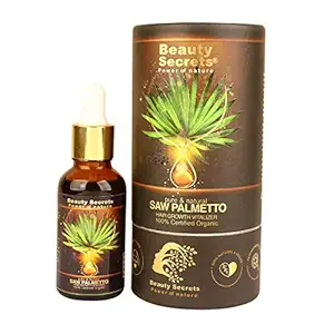 Beauty Secrets Saw Palmetto Hair Growth Vitalizer 30ml | Natural Hair Growth Serum for Men and Women to Reduce Hair Fall and Stimulate Faster Hair Growth