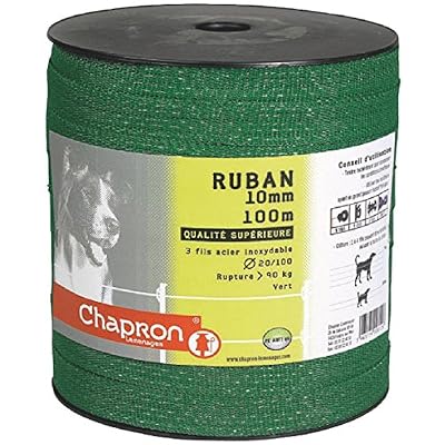 Chapron Lemenager Ruban de clôture 10 mm - Longueur 100 m - Largeur 10 mm
