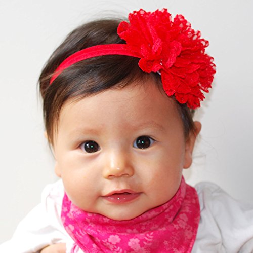 Flower Headbands Baby Headbands Kids Hair Accessories Flower Hair Bands White Red Hairbands Girls Hair Accessories Baby Head Bands Lace Alice Bands Baby Bow Baby Hair Bow Baby Girl Headbands Valentines Baby Valentine Baby Red Baby Headband White Baby Headband