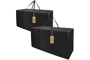 APKOL 2pcs Sac de Rangement 210L, 108x60x33CM, Sac Rangement Vetement, Grand Sac de Voyage Zippée Surdimensionné en Oxford avec Poignées Pour Oreillers, Couettes